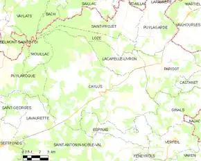 Poziția localității Caylus