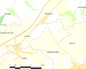 Poziția localității Cayrac