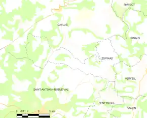 Poziția localității Espinas