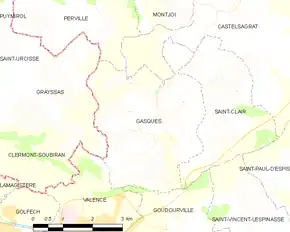 Poziția localității Gasques