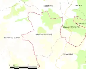 Poziția localității Labastide-de-Penne