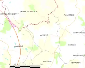 Poziția localității Lapenche