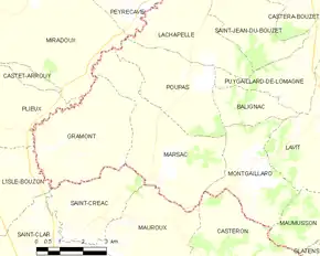 Poziția localității Marsac