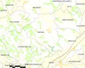 Poziția localității Mirabel