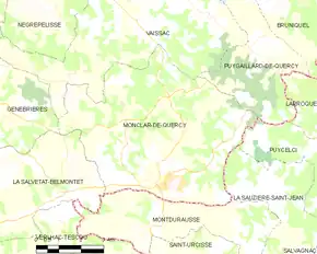 Poziția localității Monclar-de-Quercy