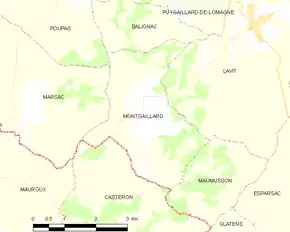 Poziția localității Montgaillard