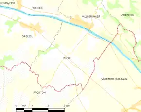 Poziția localității Nohic