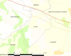 Poziția localității Le Pin