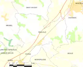 Poziția localității Réalville