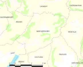 Poziția localității Saint-Arroumex
