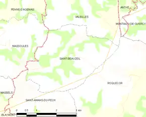 Poziția localității Saint-Beauzeil