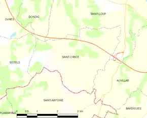 Poziția localității Saint-Cirice