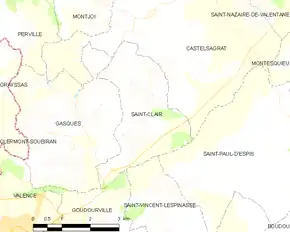 Poziția localității Saint-Clair