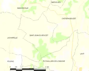 Poziția localității Saint-Jean-du-Bouzet