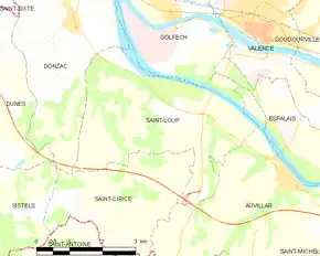 Poziția localității Saint-Loup