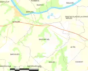 Poziția localității Saint-Michel