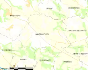 Poziția localității Saint-Nauphary