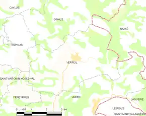 Poziția localității Verfeil