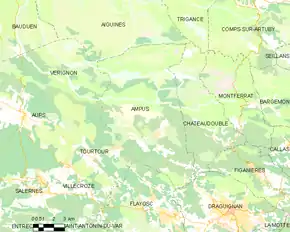 Poziția localității Ampus