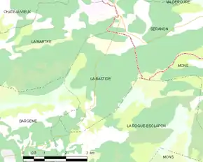 Poziția localității La Bastide