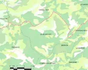 Poziția localității Le Bourguet