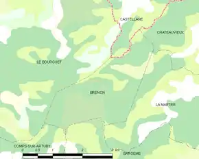 Poziția localității Brenon