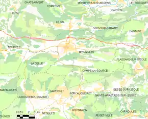 Poziția localității Brignoles