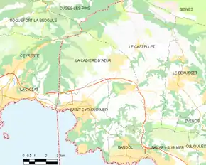 Poziția localității La Cadière-d'Azur