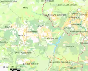 Poziția localității Callian