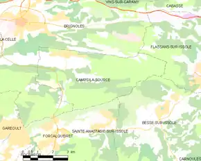 Poziția localității Camps-la-Source