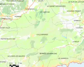 Poziția localității Collobrières
