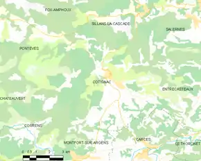 Poziția localității Cotignac