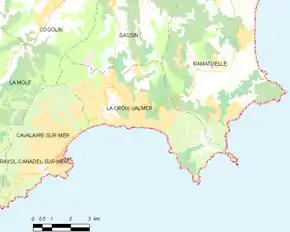 Poziția localității La Croix-Valmer