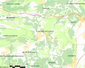 Poziția localității Flassans-sur-Issole