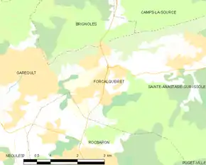 Poziția localității Forcalqueiret