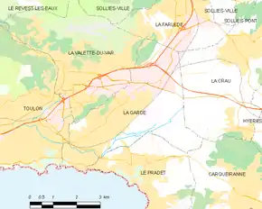 Poziția localității La Garde