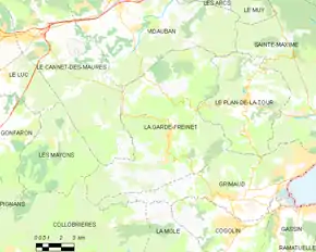 Poziția localității La Garde-Freinet