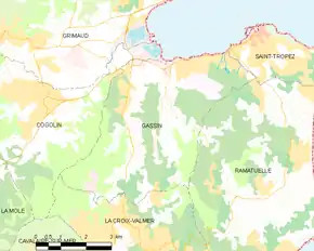 Poziția localității Gassin