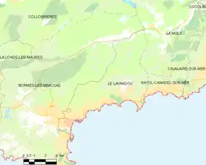 Poziția localității Le Lavandou