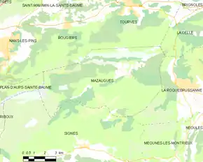 Poziția localității Mazaugues