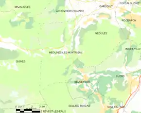 Poziția localității Méounes-lès-Montrieux