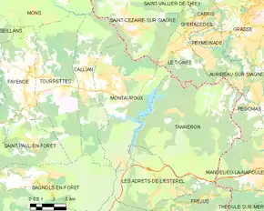 Poziția localității Montauroux