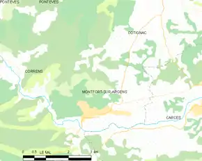 Poziția localității Montfort-sur-Argens