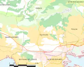 Poziția localității Ollioules