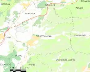 Poziția localității Pierrefeu-du-Var