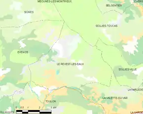 Poziția localității Le Revest-les-Eaux