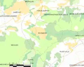 Poziția localității Rocbaron