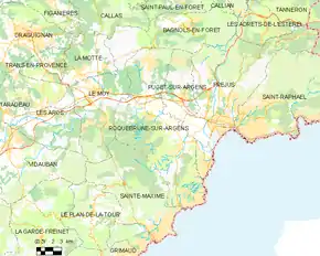 Poziția localității Roquebrune-sur-Argens