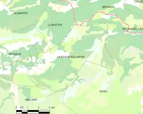 Poziția localității La Roque-Esclapon