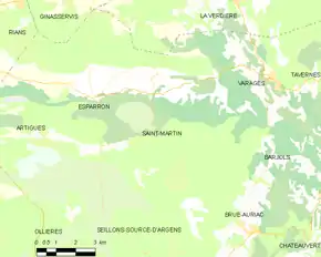 Poziția localității Saint-Martin-de-Pallières